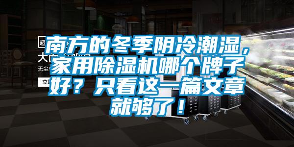 南方的冬季陰冷潮濕，家用除濕機哪個牌子好？只看這一篇文章就夠了！