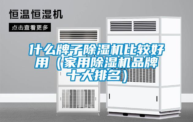 什么牌子除濕機比較好用（家用除濕機品牌十大排名）