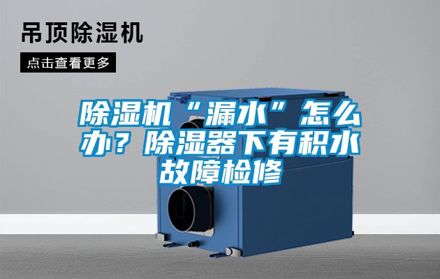 除濕機“漏水”怎么辦？除濕器下有積水故障檢修